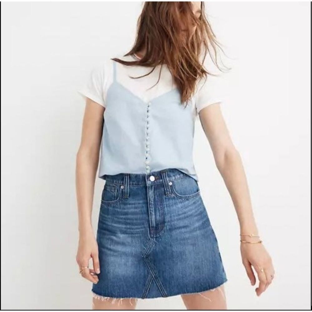 Madewell Rigid Denim Mini Skirt Sz 27